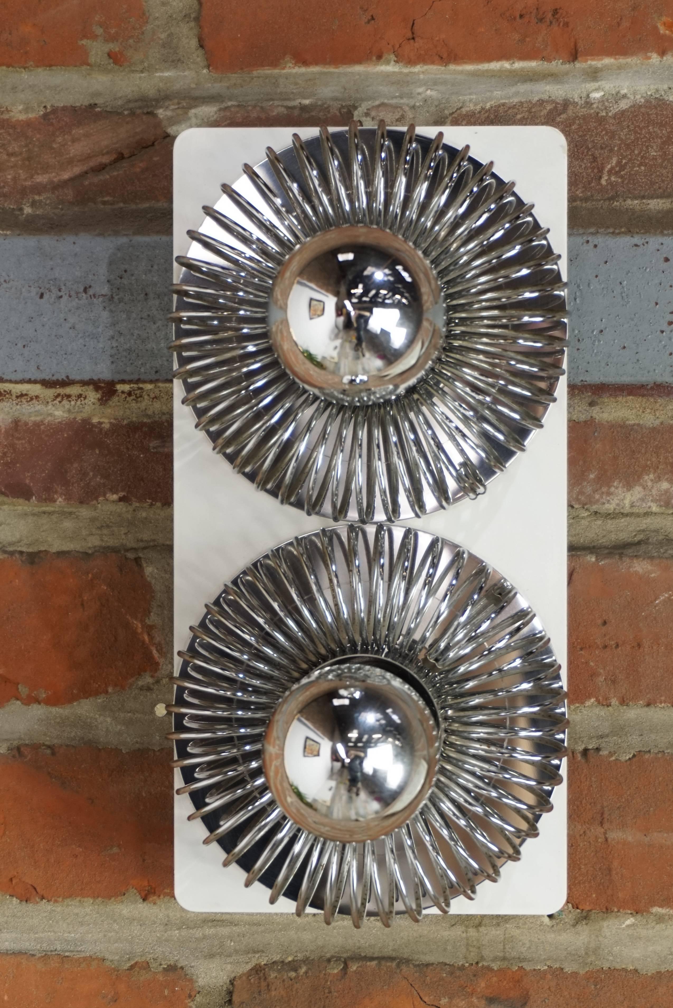 Italian Design Set of Wall Sconces Spring Model by Andrea Lazzari for Morosini In Good Condition For Sale In Tourcoing, FR