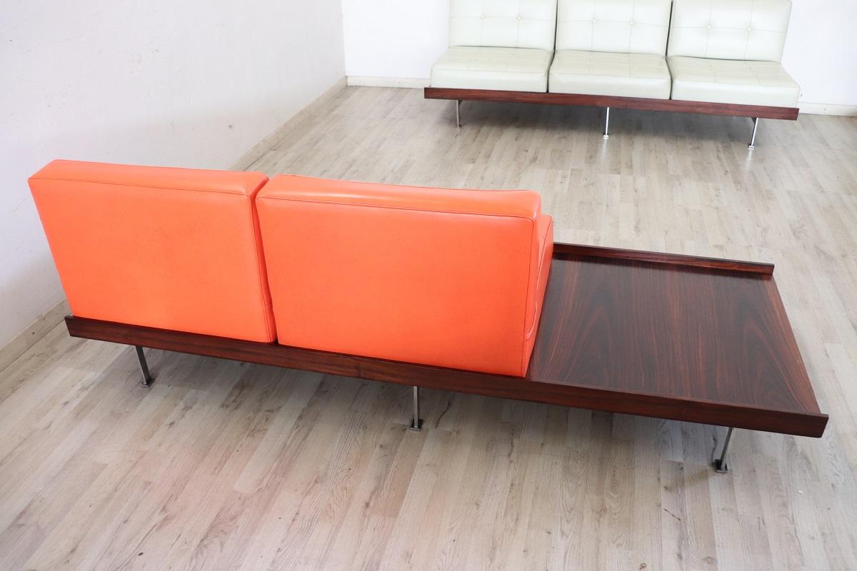 Milieu du XXe siècle Ensemble de canapés italiens Design/One par Saporiti avec Label original, circa 1960s en vente