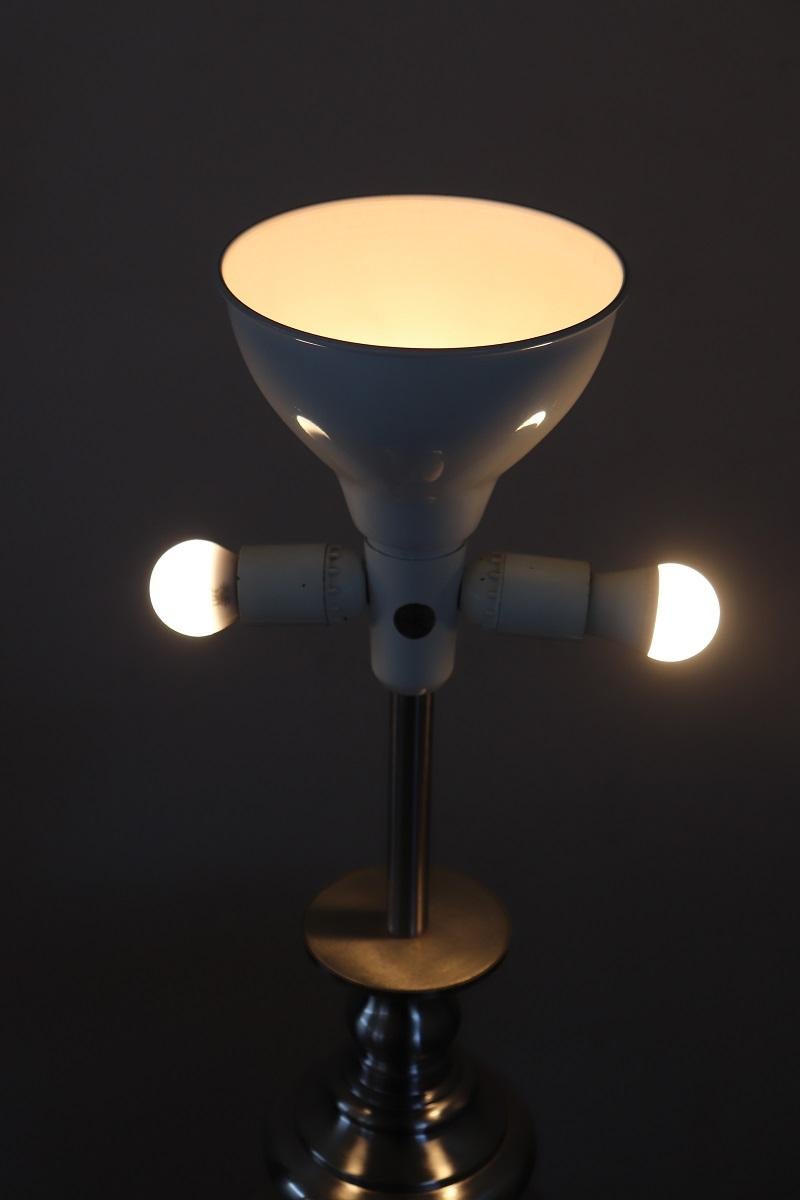 Lampada da tavolo in acciaio di design italiano di Goffredo Reggiani, anni '70 in vendita 4