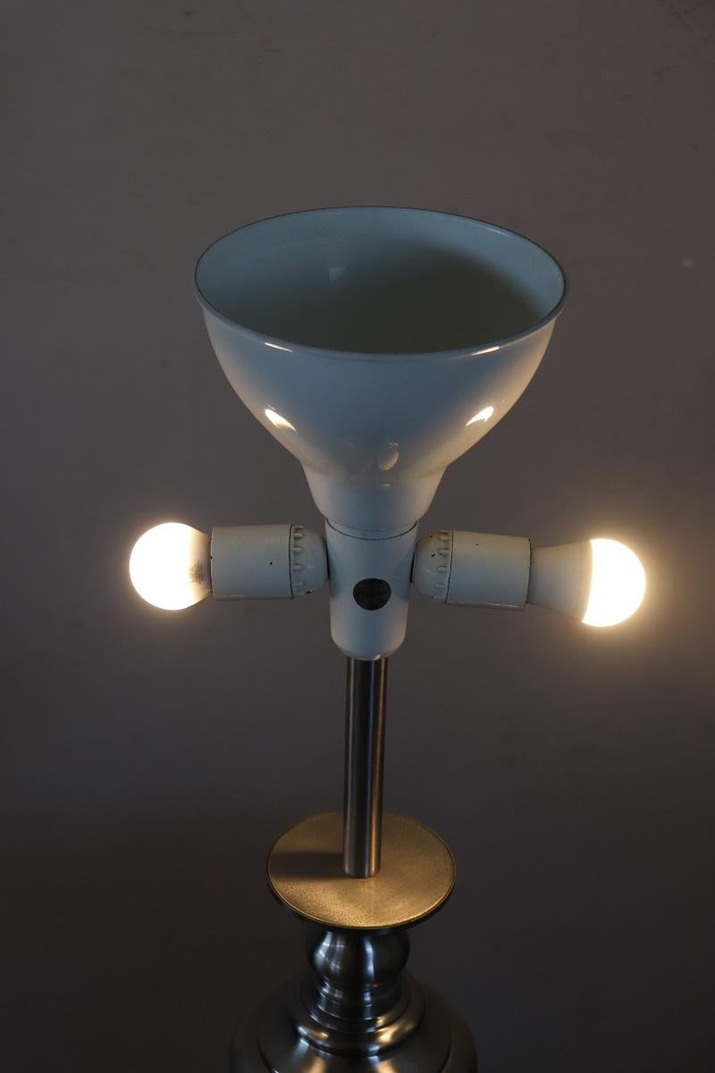 Lampada da tavolo in acciaio di design italiano di Goffredo Reggiani, anni '70 in vendita 5