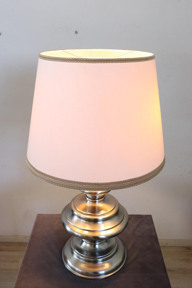 Mid-Century moderno Lampada da tavolo in acciaio di design italiano di Goffredo Reggiani, anni '70 in vendita