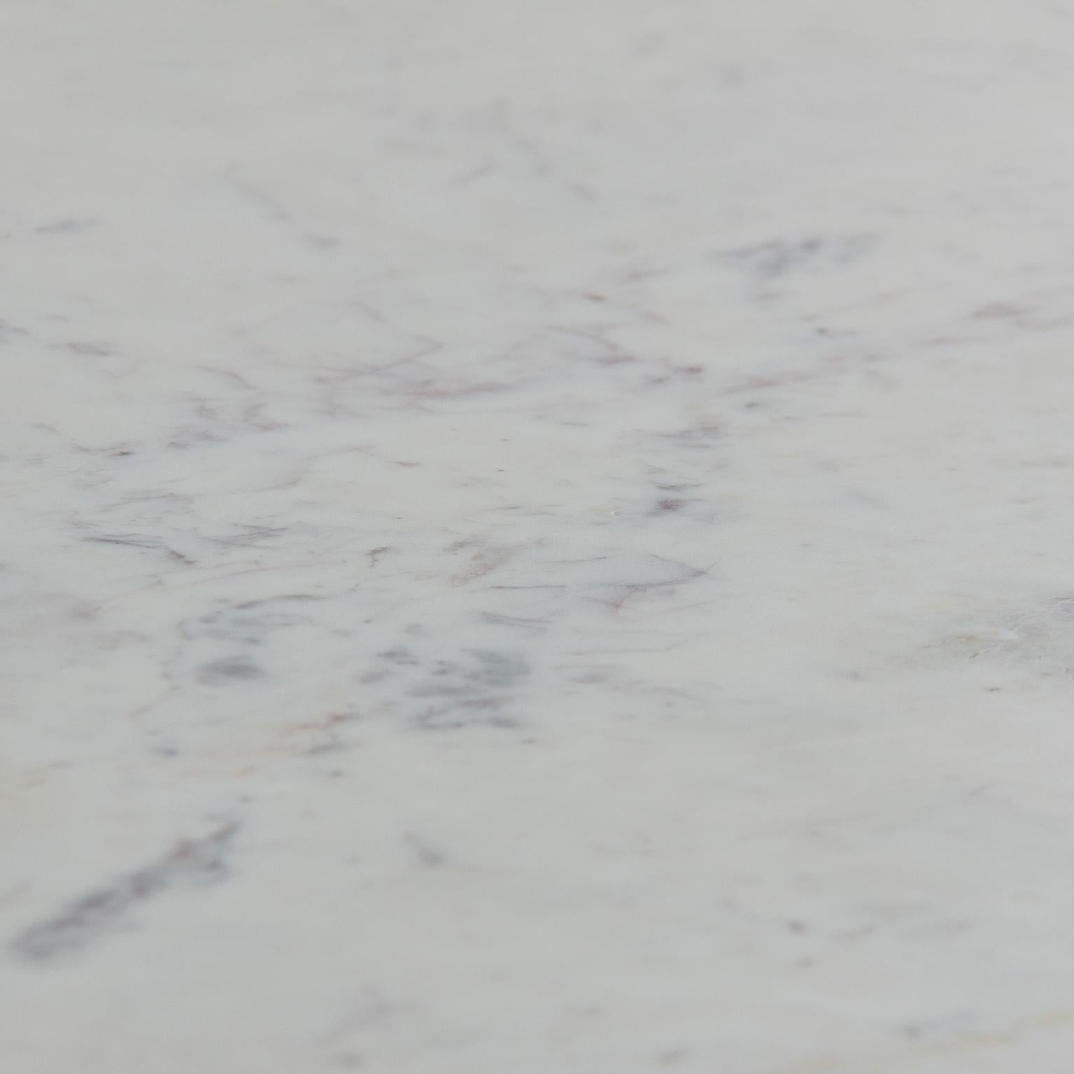 European Italian Design Style Marble And Metal Pedestal Oval Table For Sale