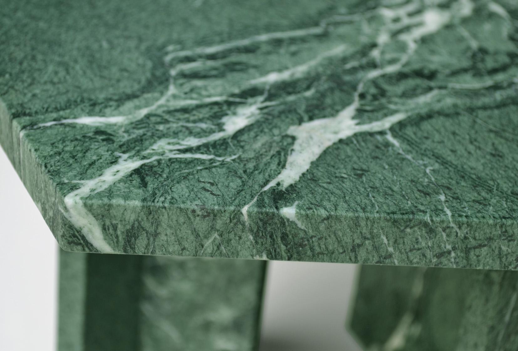 Contemporary Modern Green Marble Nesting Tables  Handmade in Italy by Cupioli