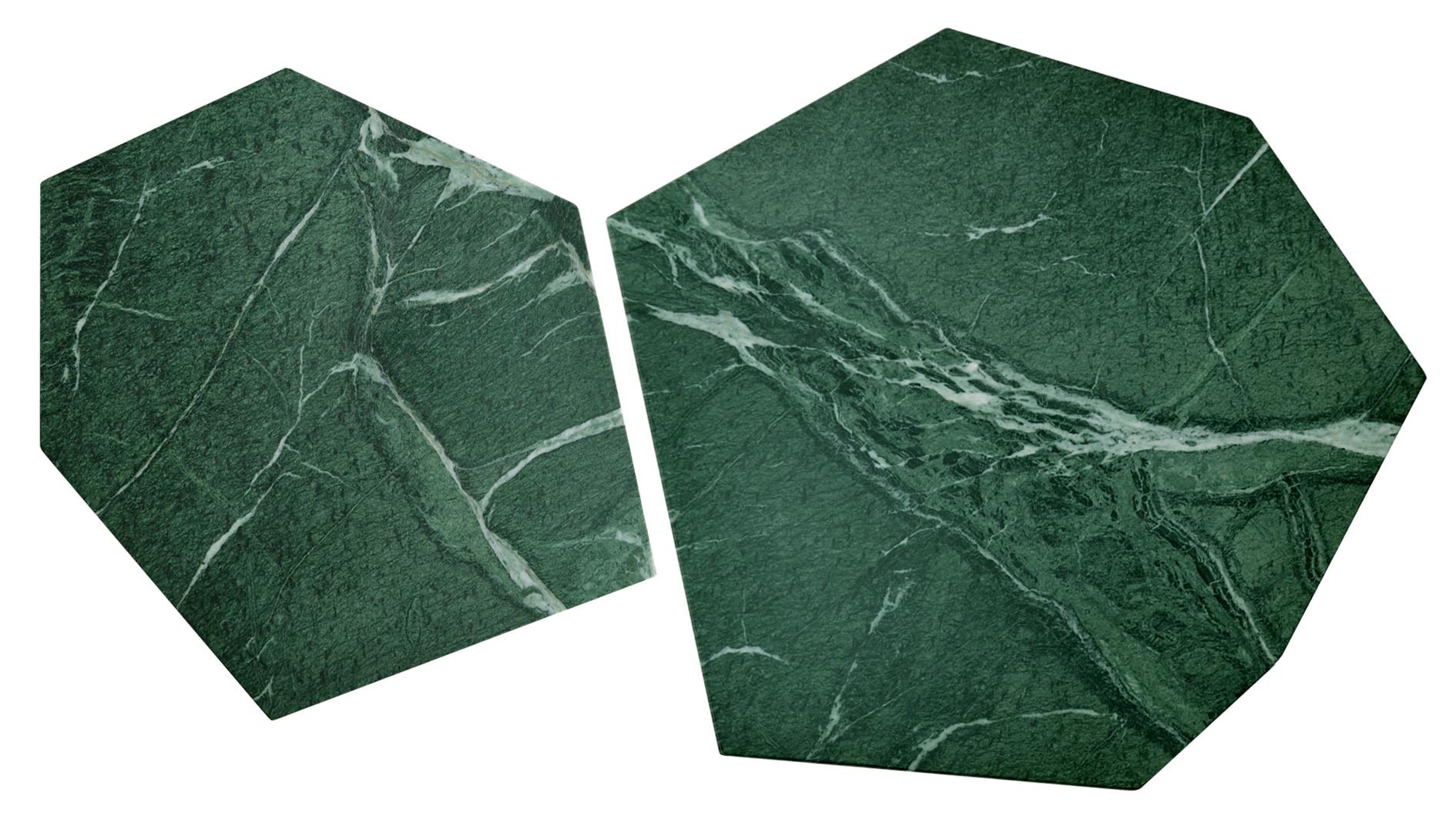 Modern Green Marble Nesting Tables  Handmade in Italy by Cupioli  1