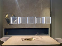 Hängeleuchte im italienischen Design aus Aluminium und klarem Plexiglas von Ghidini, 1961