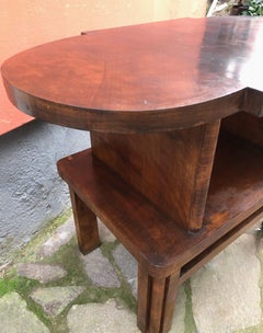 Italian Design Table in Walnut Patina Color