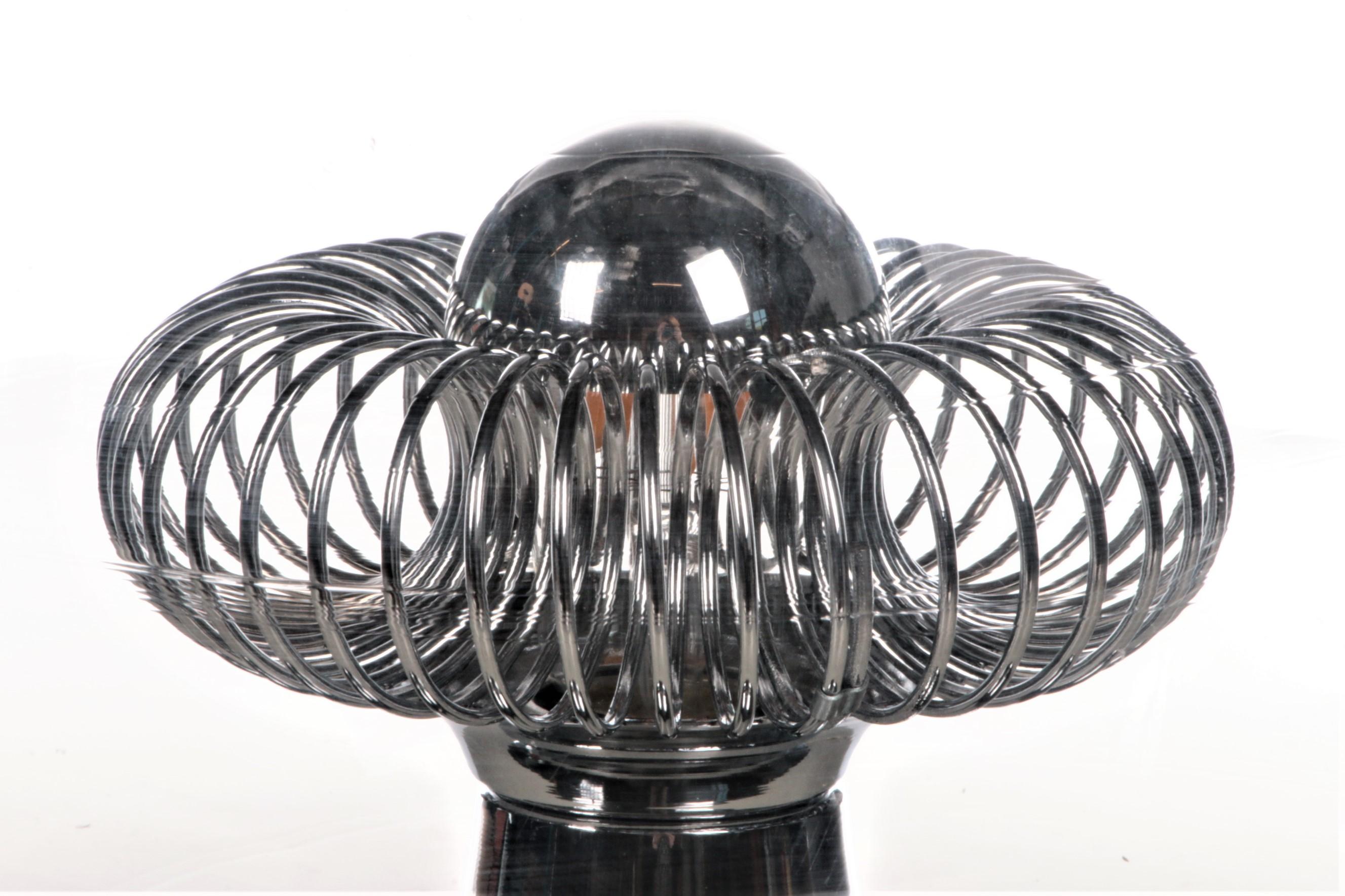 Glass Italian Design Table Lamp with Spiral Made in the 60s