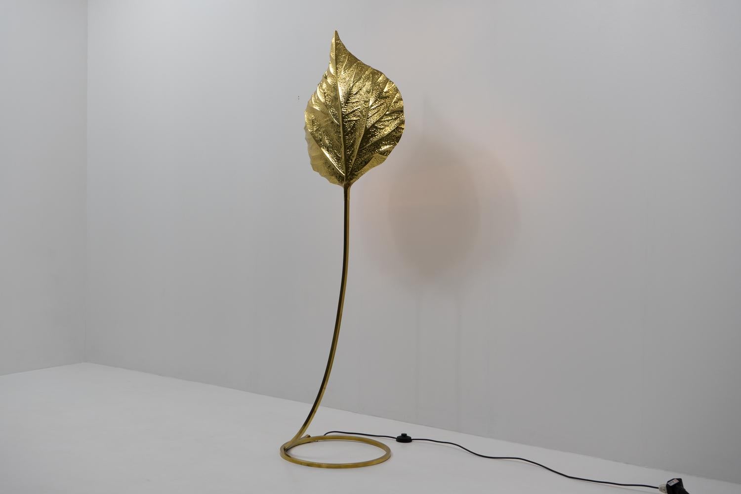 Brass Italian Design Tommaso Barbi Floor Lamp, 1970s For Sale