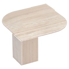 Tavolino da caffè in travertino di design italiano, 1970