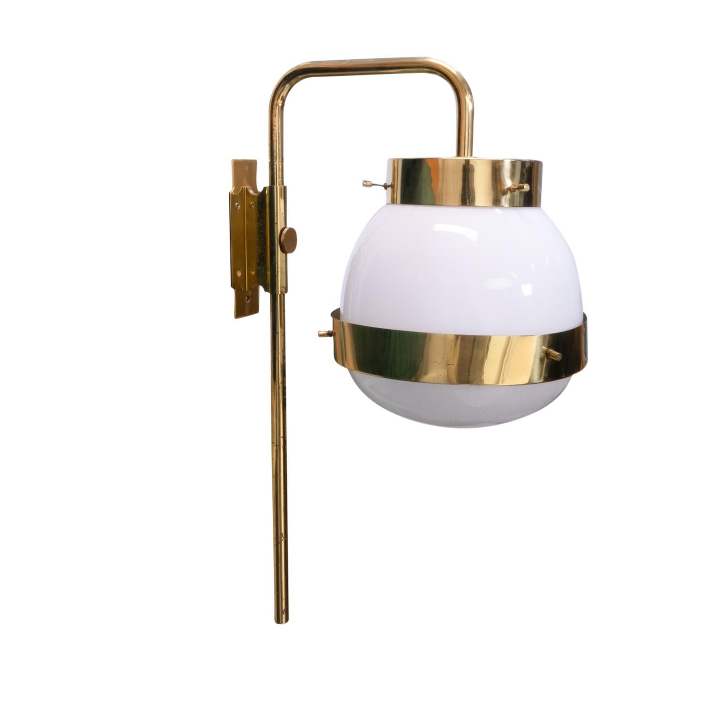 Italian Design Vintage Brass Wall Lamp by Sergio Mazza, 1960s For Sale 5