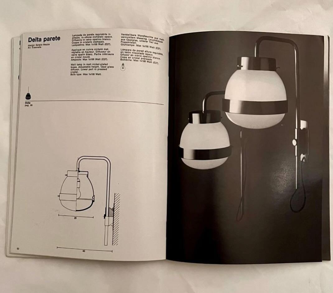 Italienische Vintage-Wandleuchte aus Messing im italienischen Design von Sergio Mazza, 1960er Jahre im Angebot 6