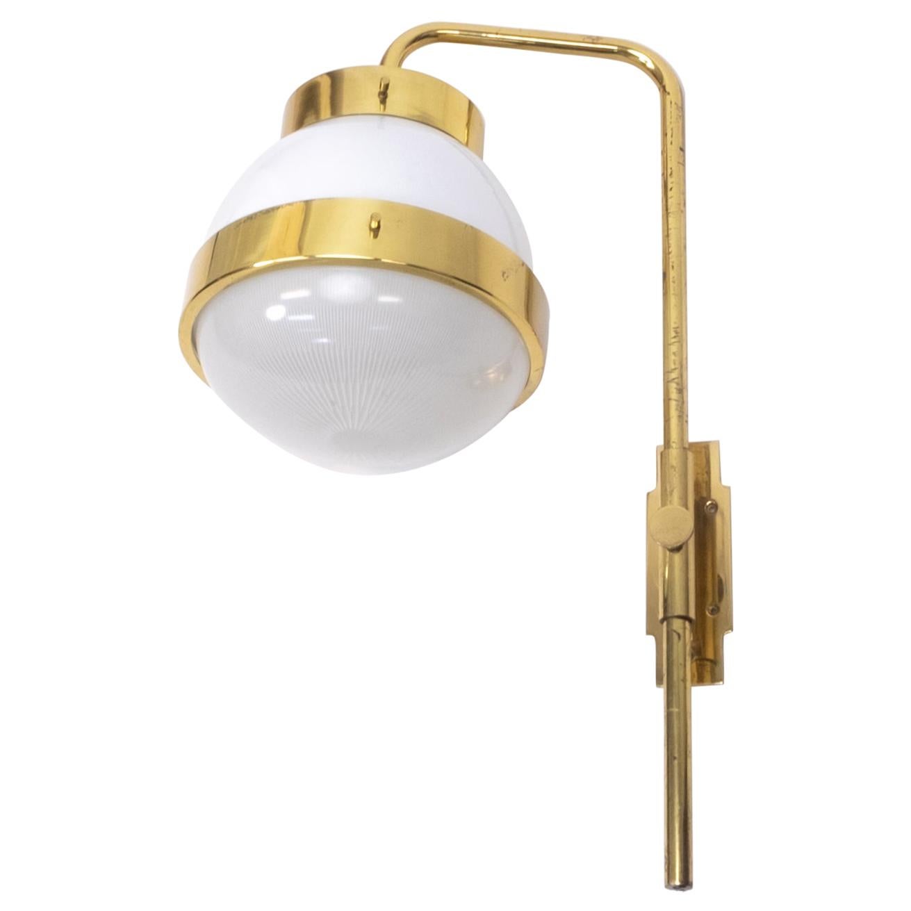 Italian Design Vintage Brass Wall Lamp by Sergio Mazza, 1960s For Sale