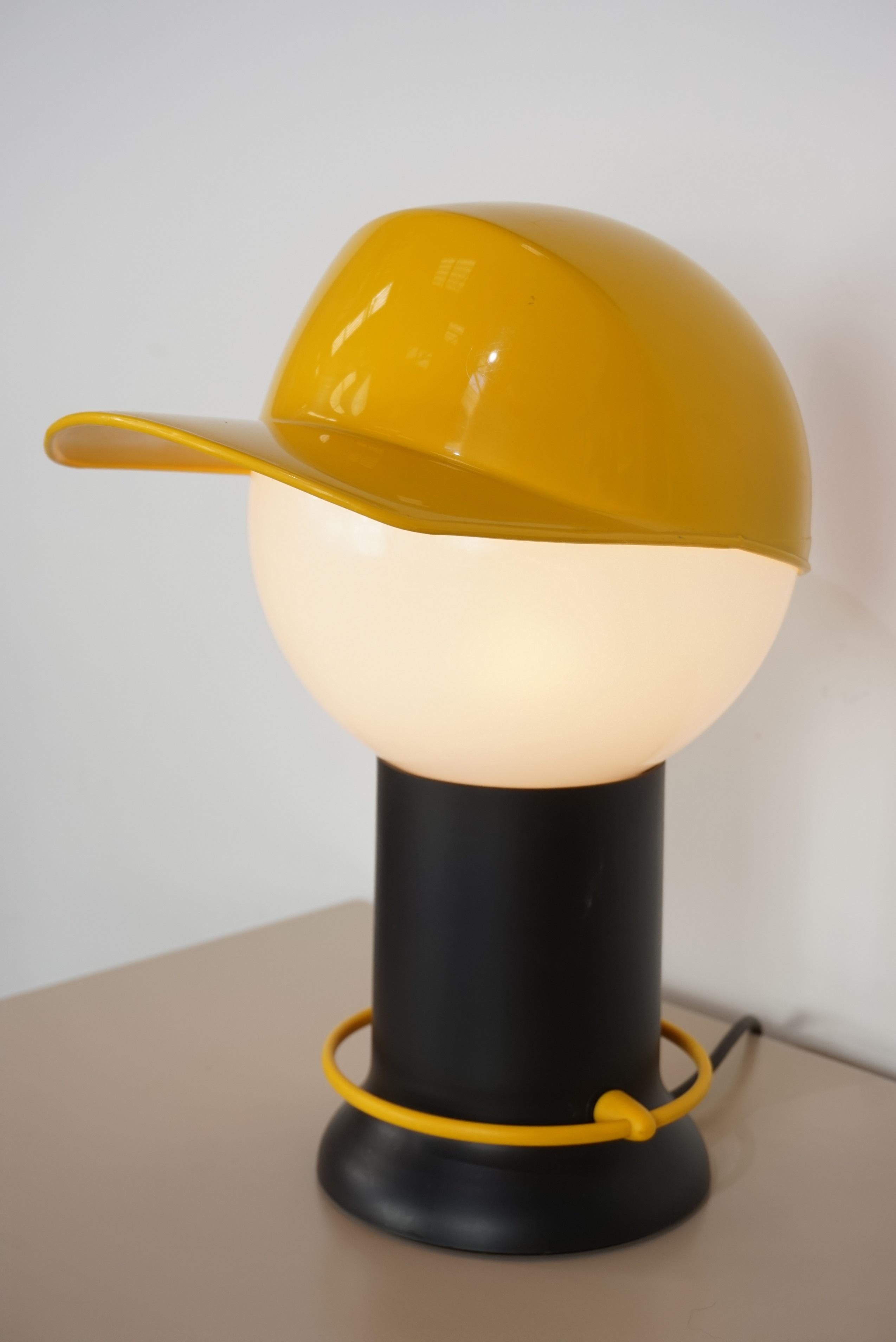 Plastic Italian Design Vintage Cap Lamp
