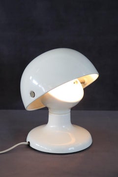 Italienische Tischlampe aus weißem Metall im italienischen Design von Tobia und Afra Scarpa für Flos, 1960er Jahre