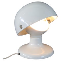Lámpara de sobremesa de metal blanco de diseño italiano de Tobia y Afra Scarpa para Flos, años 60