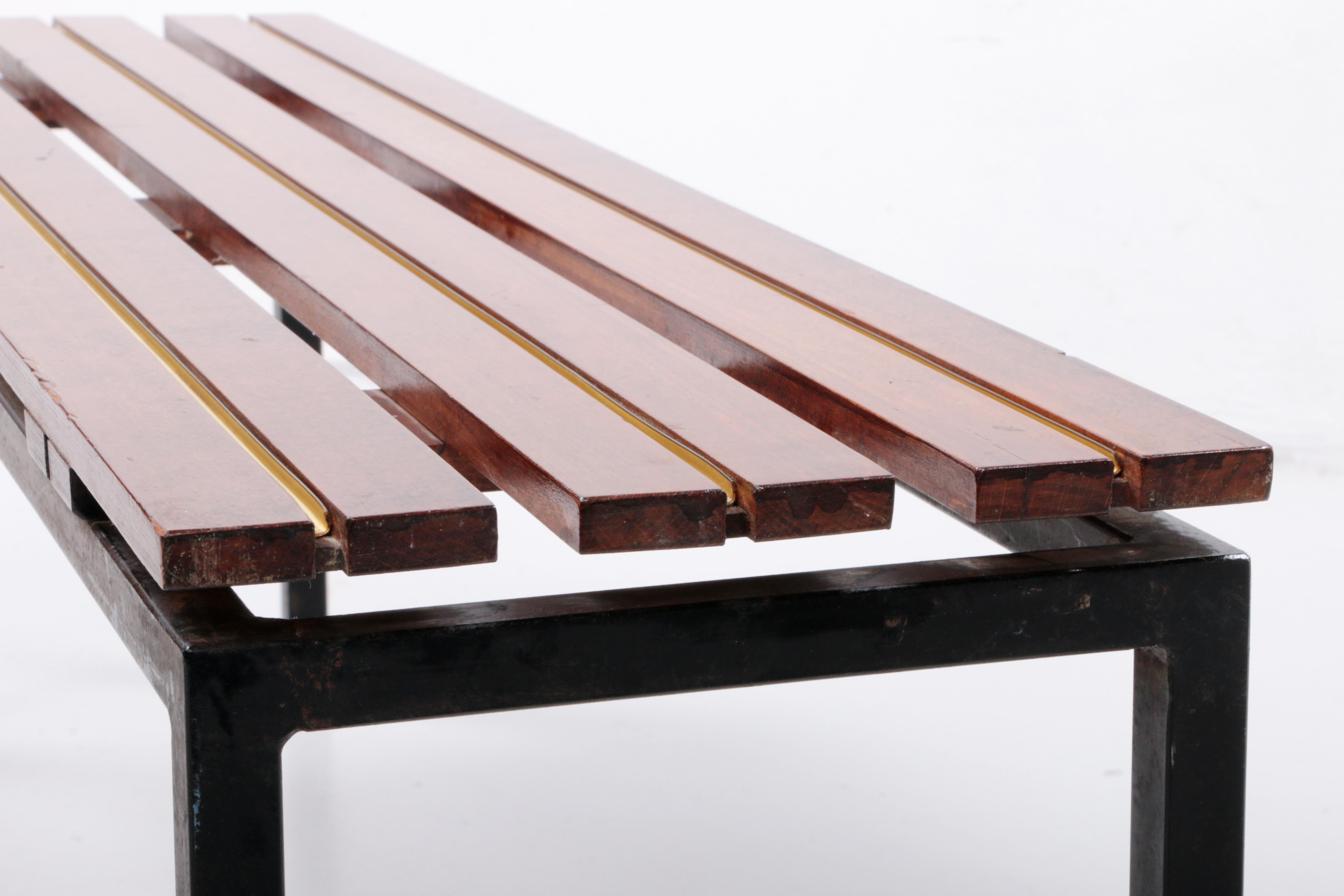 Italian Design Wooden Wall Coat Rack with Bench, 1960 13