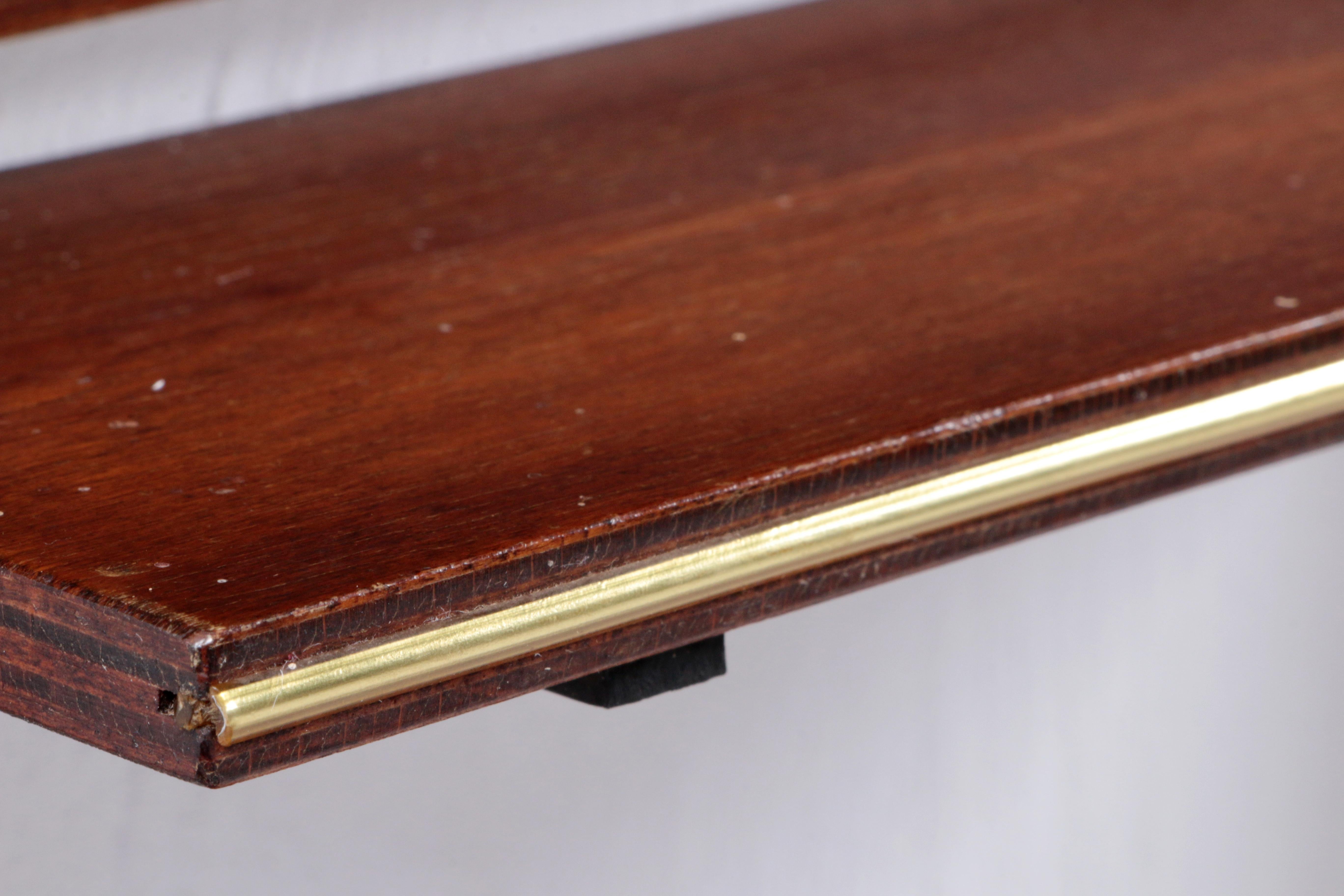 Italian Design Wooden Wall Coat Rack with Bench, 1960 1