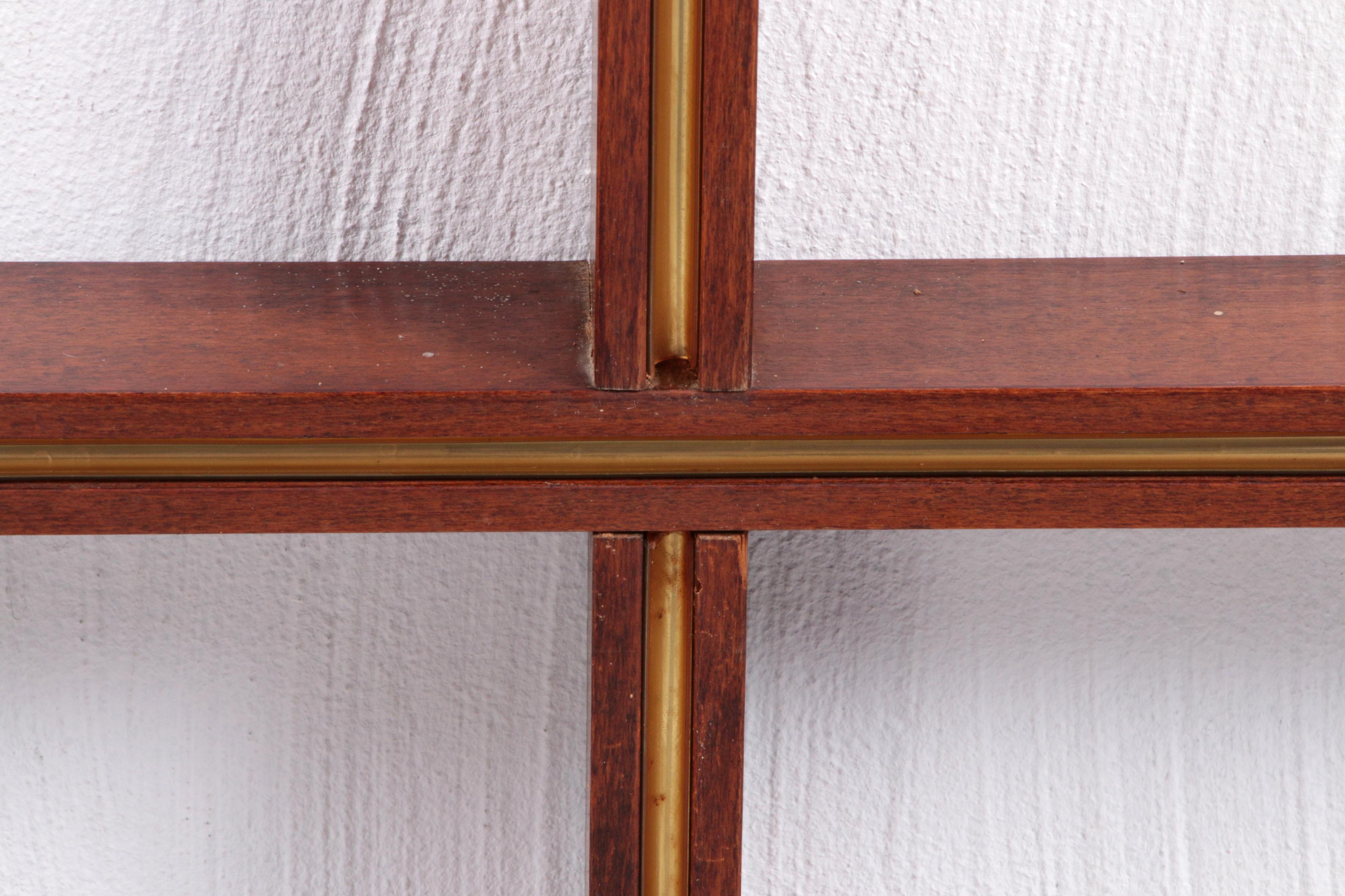 Italian Design Wooden Wall Coat Rack with Bench, 1960 2