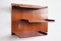 Mensole da parete in legno di design italiano, anni '60