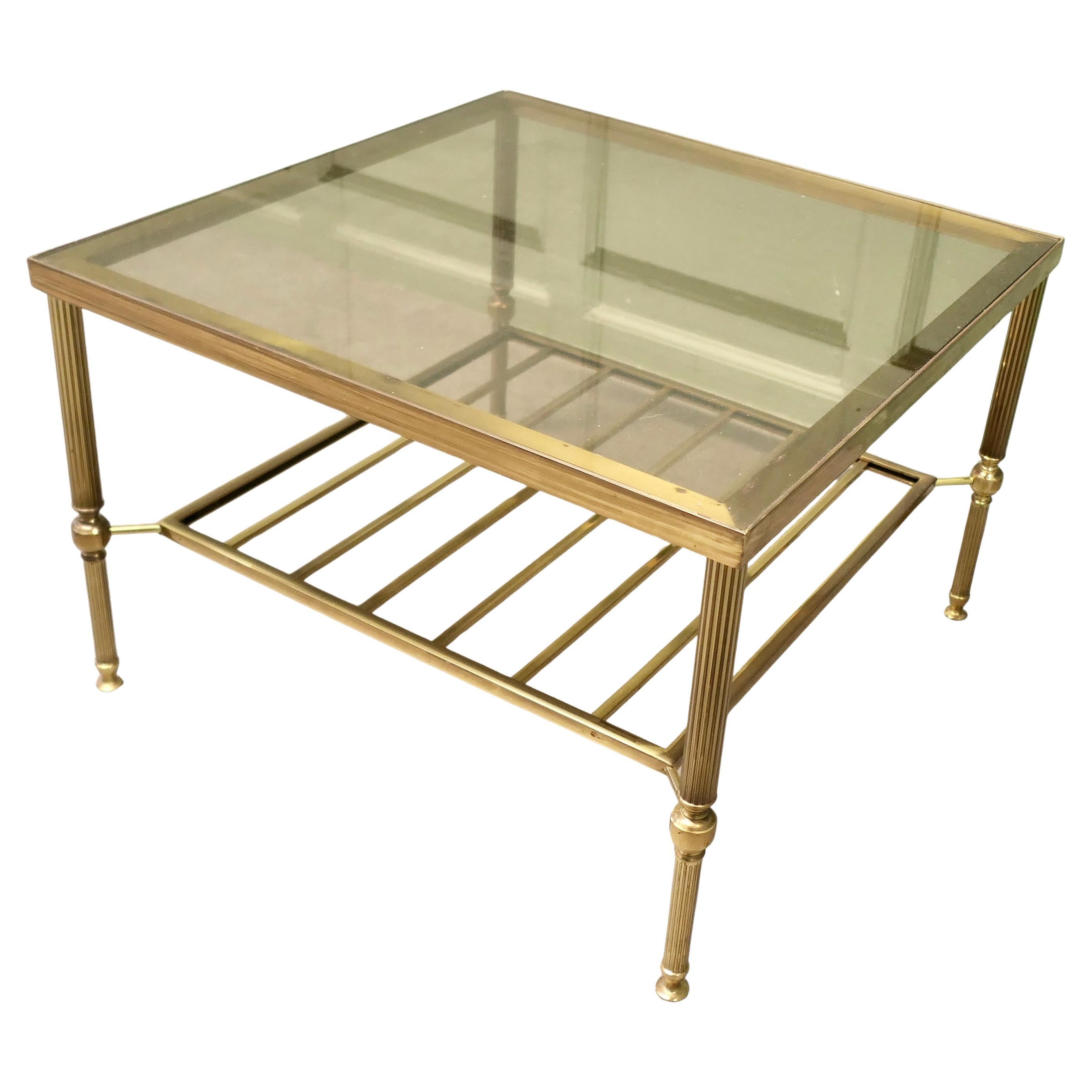 Italian Designed Mid 19th Century Brass Coffee Table