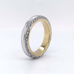 Italian Designer 18 Karat Gold Diamond Wedding Band