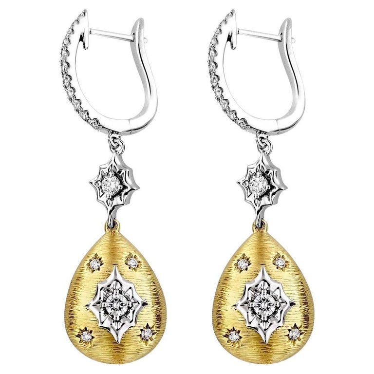 Boucles d'oreilles étrusques en or 18 carats de designer italien En vente  sur 1stDibs