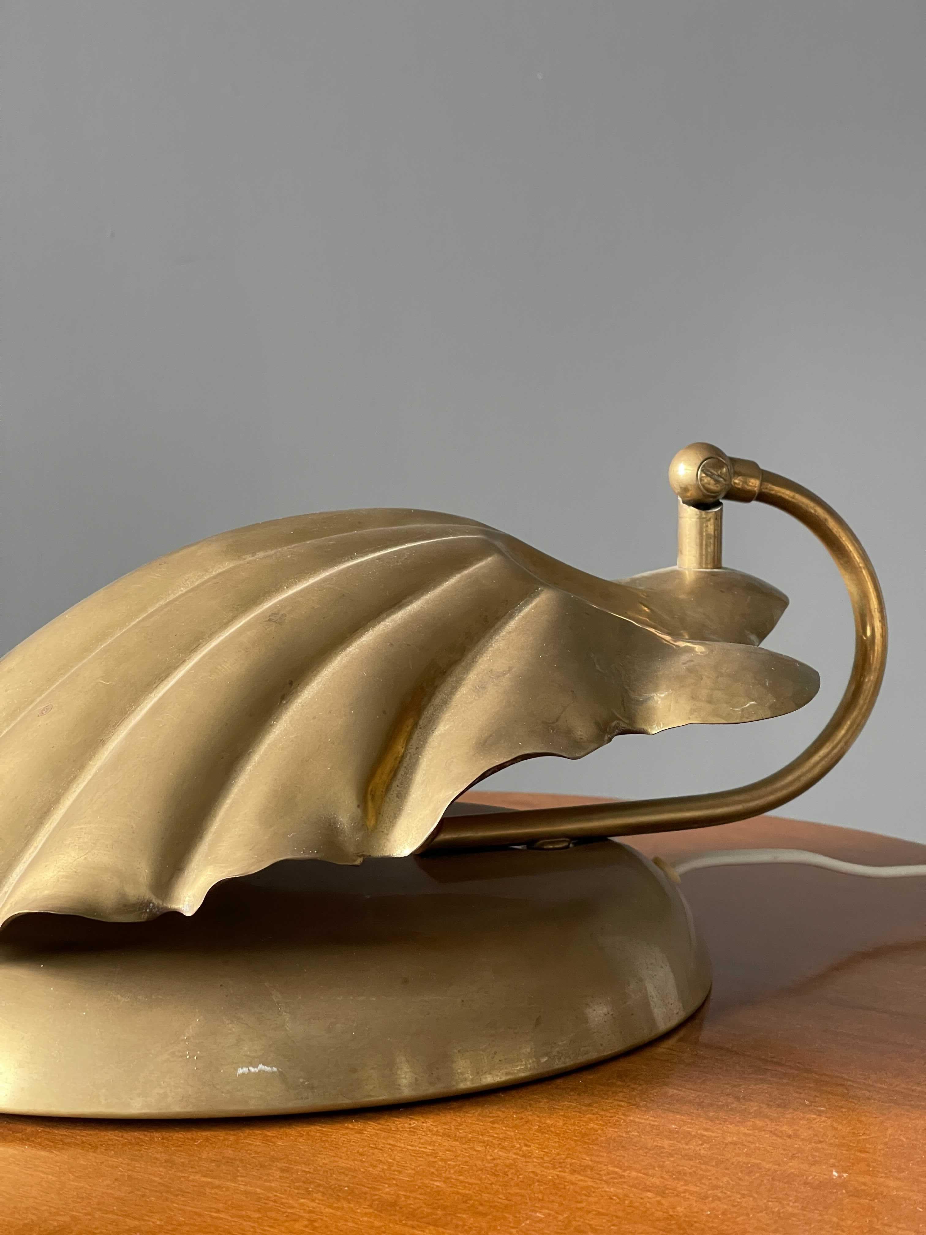 Italian Designer, Adjustable Organic Table Lamp, Brass, Italy, 1960s 1
