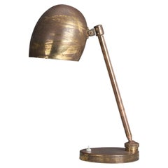 Vintage Italian Designer, Adjustable Table Lamp, Brass, Italy, 1940s