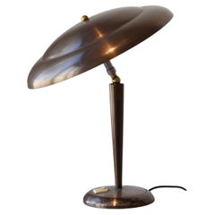 Italian Designer, Adjustable Table Lamp, Brass, Italy, 1950s