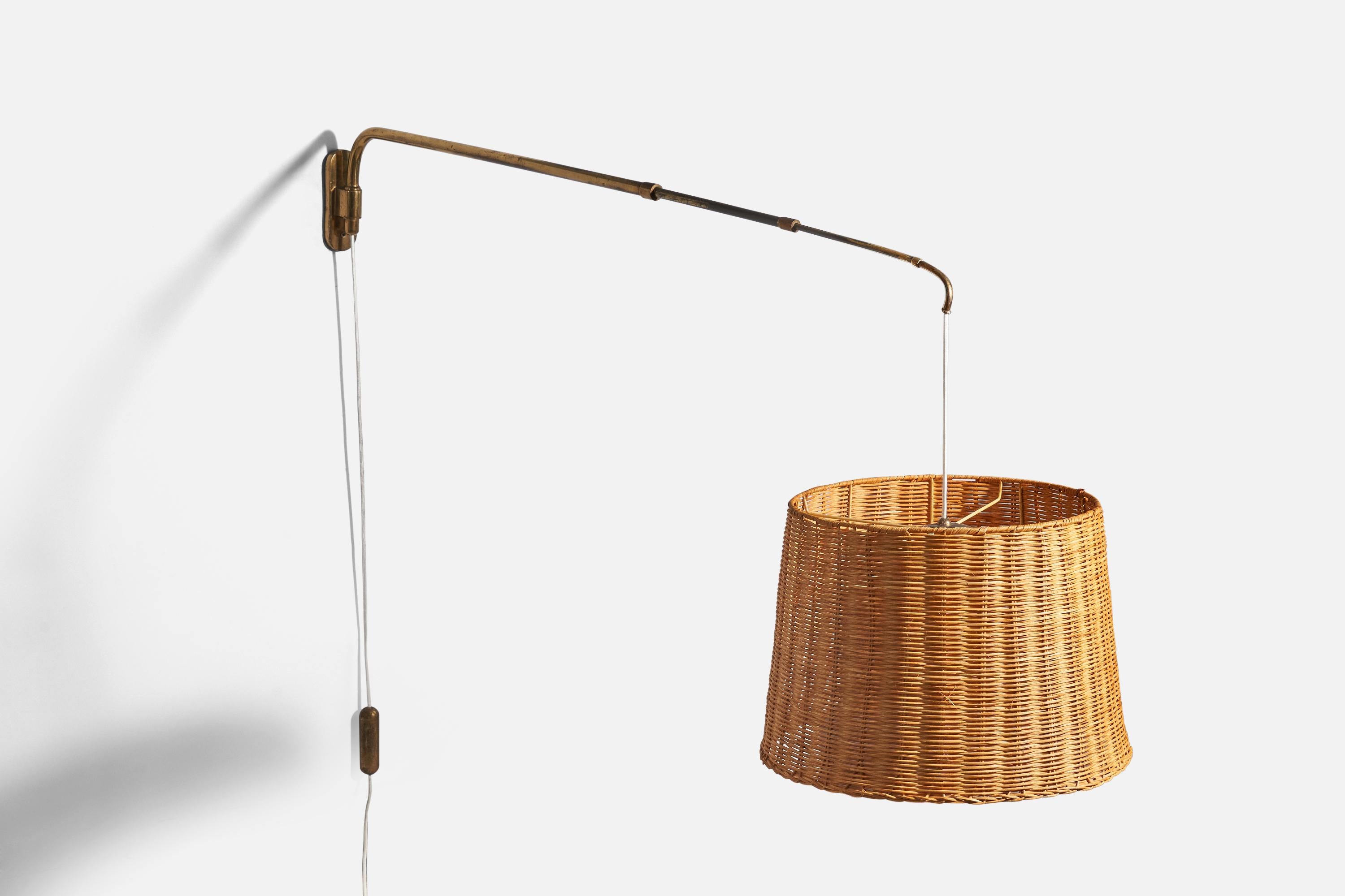 rattan wandleuchte