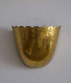 Italian Designer, Adjustable Wall Light, Perforated Brass, Italy, 1940s