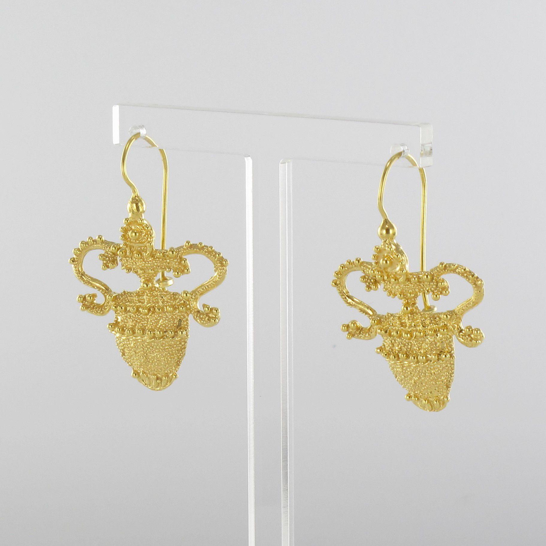Italian Designer Amphora Vermeil Earrings 1