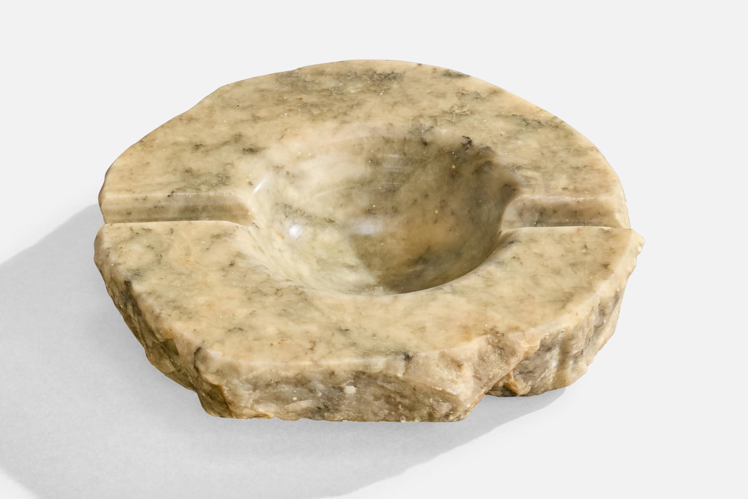 Mid-Century Modern Italian Designer, Ashtray, Alabaster, Italy, 1970s For Sale