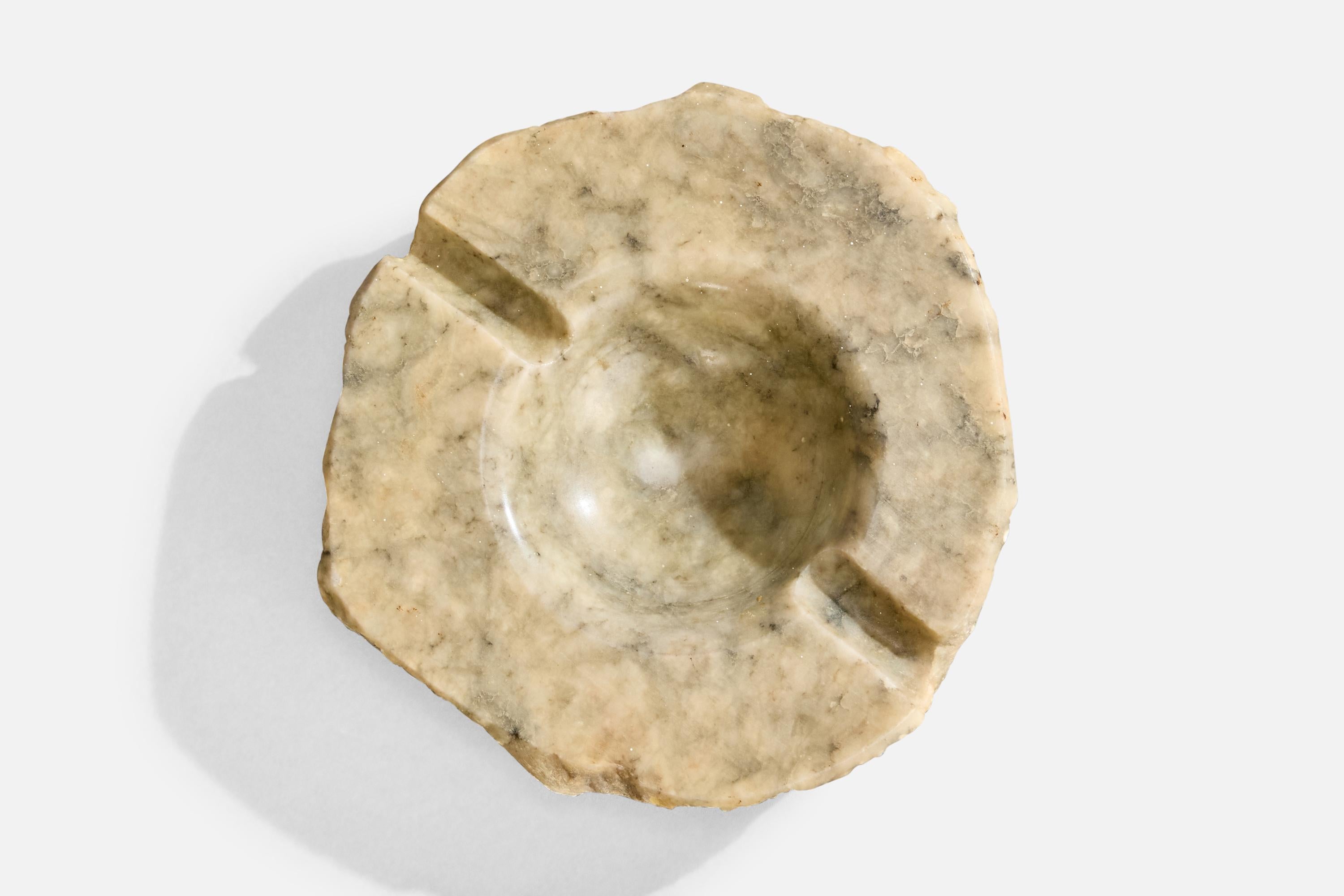 Italian Designer, Ashtray, Alabaster, Italy, 1970s For Sale 1