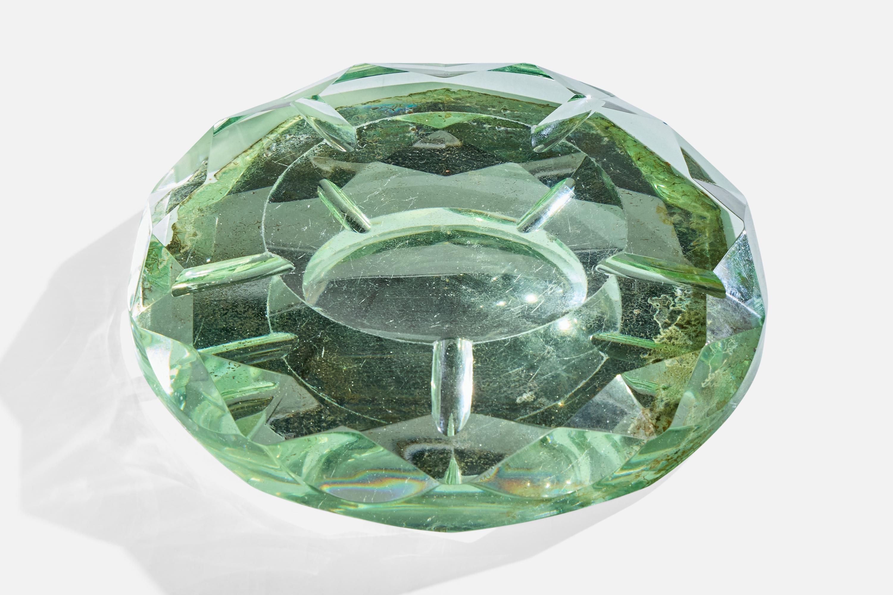 Mid-Century Modern Designer italien, cendrier, verre, Italie, années 1950 en vente