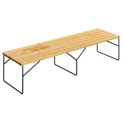 Panchina di design italiano, Oak, Ferro, Italia, anni '60