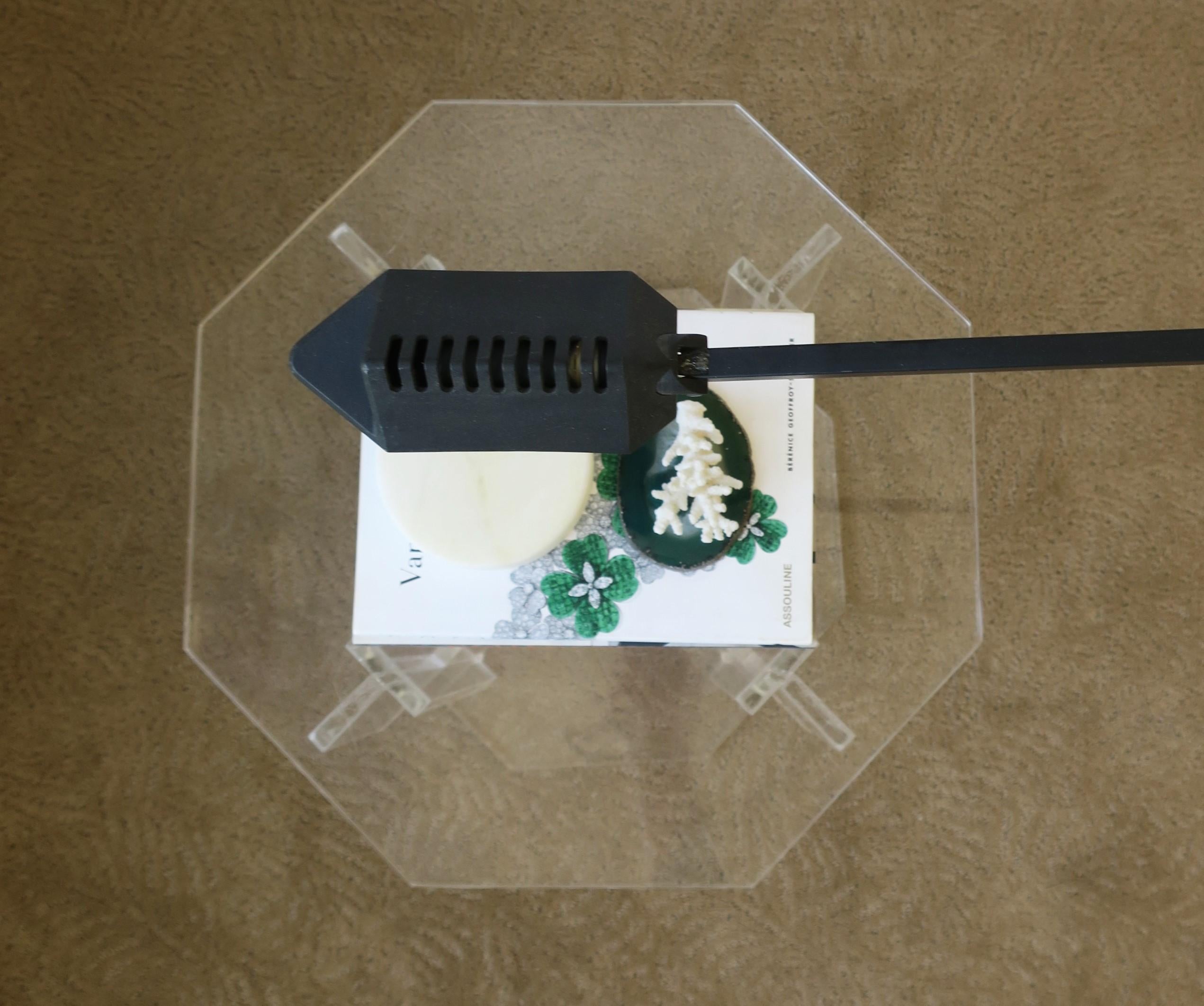 '80s Designer Minimalist Italian Black Floor Lamp by Fridolin Naef  1