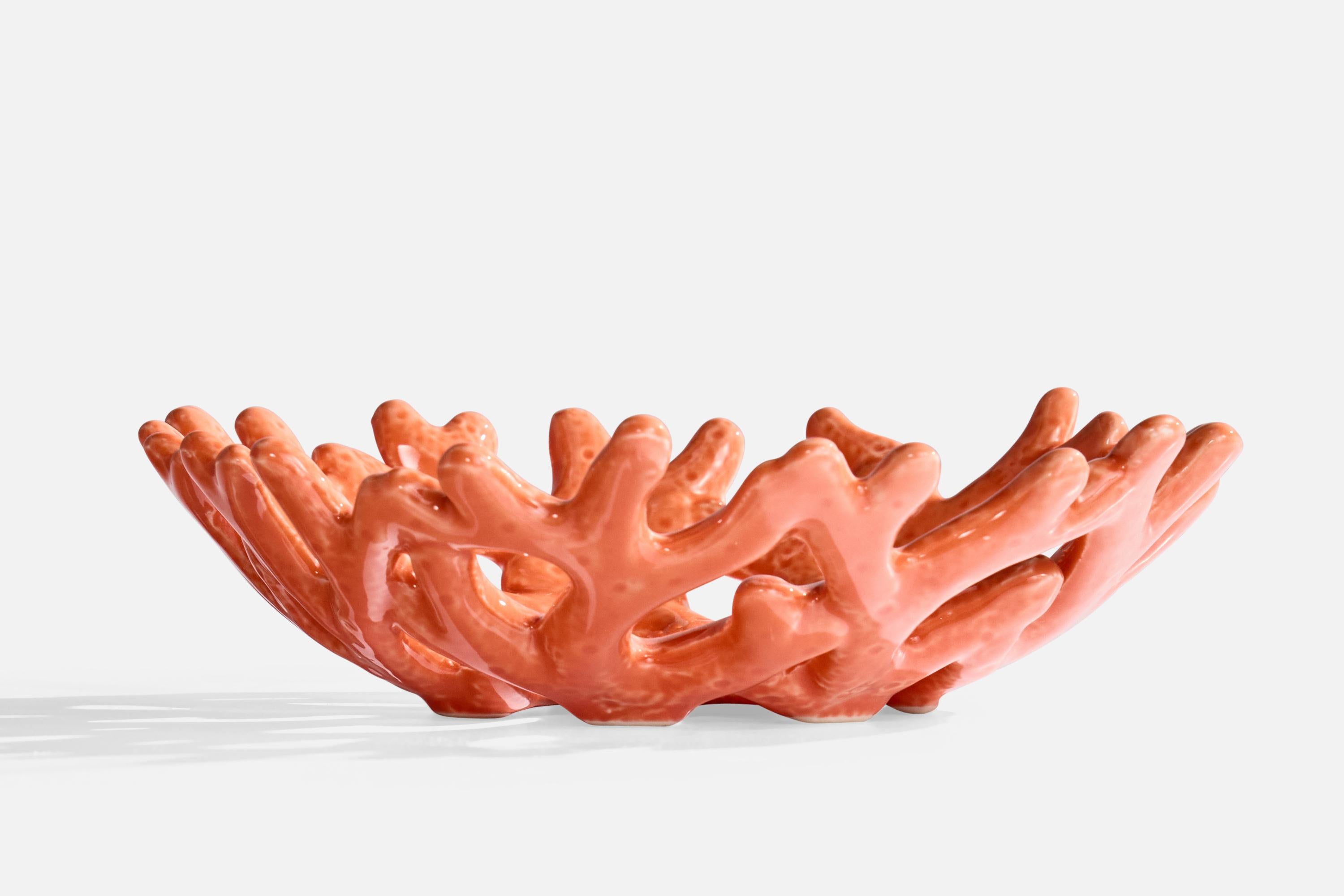Fine XX secolo Ciotola di design italiano, ceramica, Italia, anni '80 in vendita