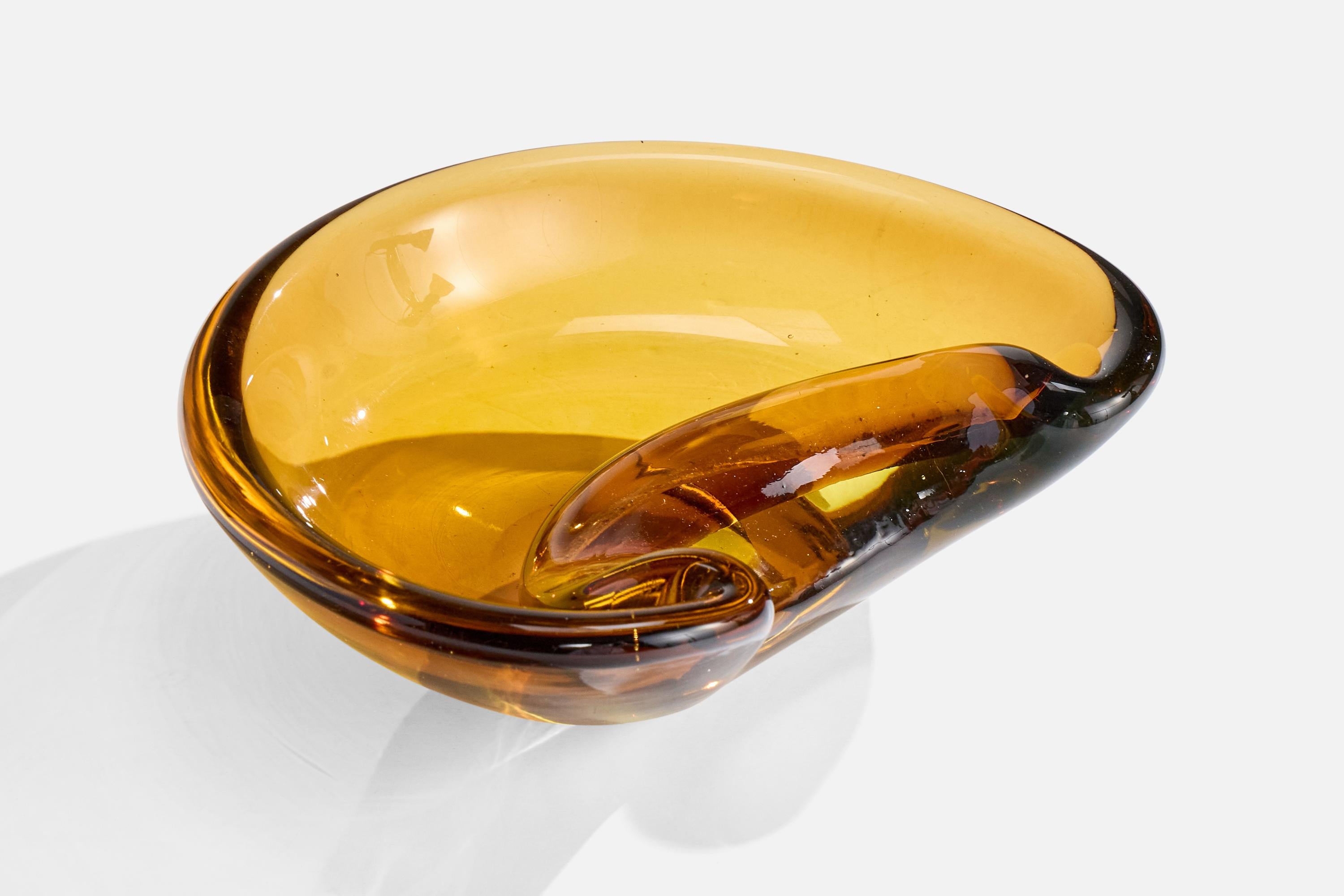 Mid-Century Modern Bol, verre, Italie, années 1970 en vente
