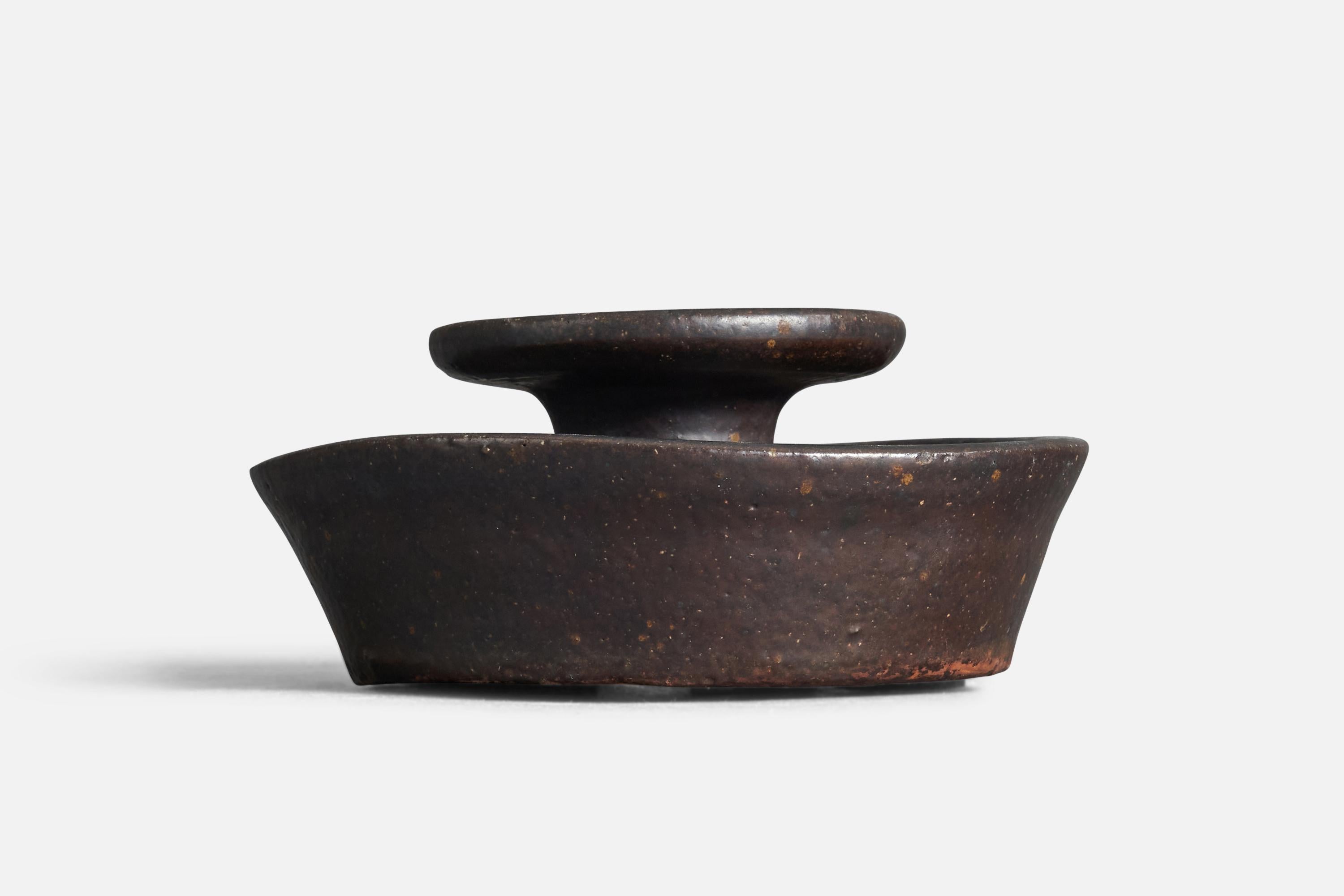 Bastone da candela in gres disegnato e prodotto da un designer italiano, Italia, anni Cinquanta.