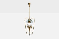 Diseñador italiano, Araña, Latón, Cristal, Italia, Años 1940