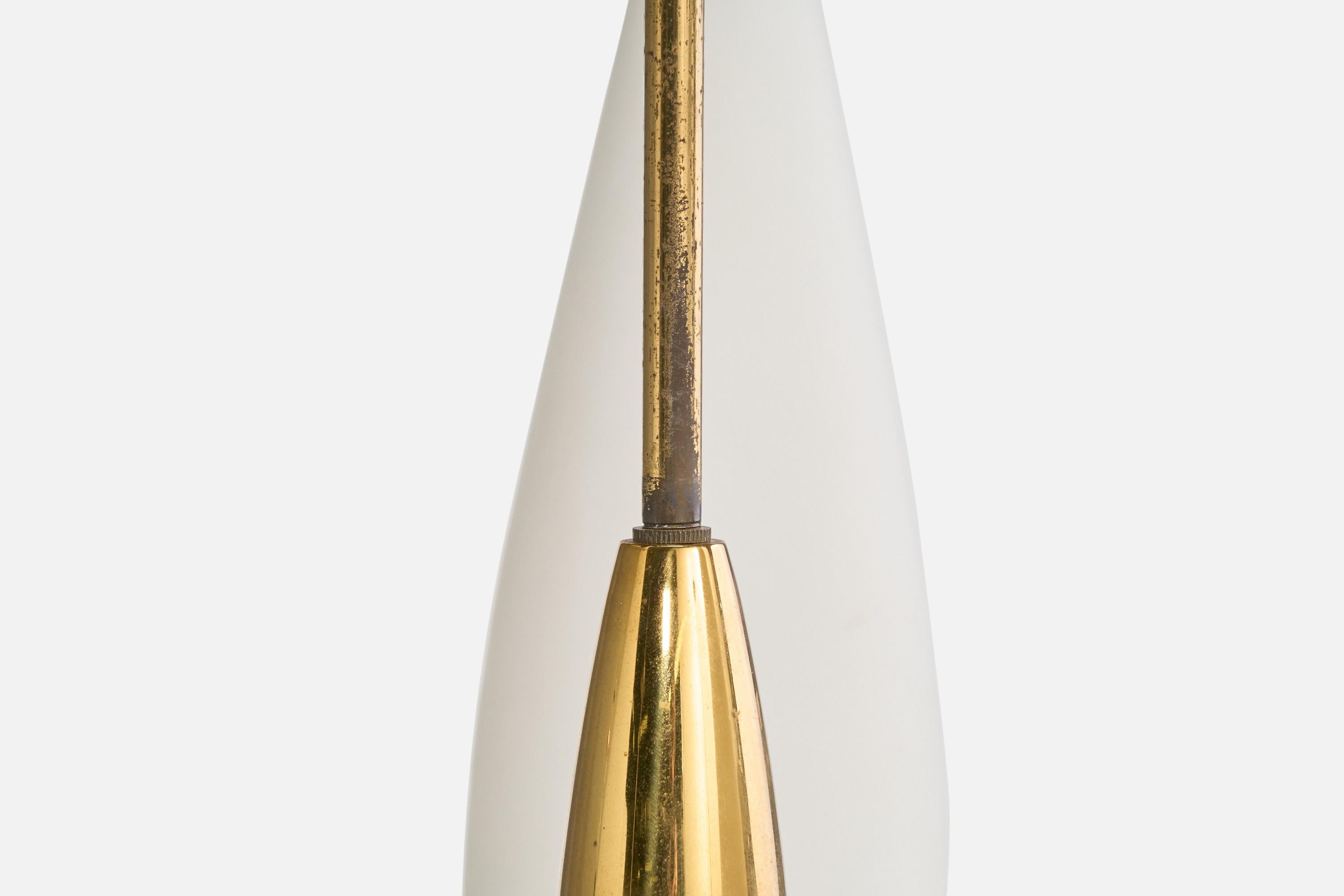 Italienischer Designer, Kronleuchter, Messing, Metall, Glas, Italien, 1960er Jahre im Angebot 4
