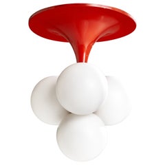 Italienischer Designer, Kronleuchter, Glas, Metall, Italien, 1970er Jahre