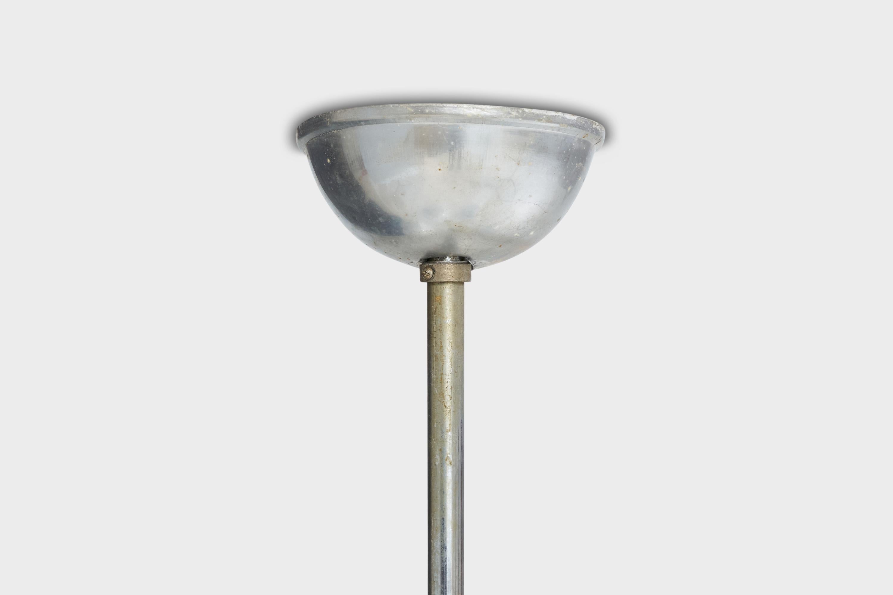 Italian Designer, Chandelier, Metal, Glass, Italy, 1960s For Sale 6