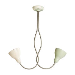 Italian Designer, Chandelier, Metal, Italy, 1950s