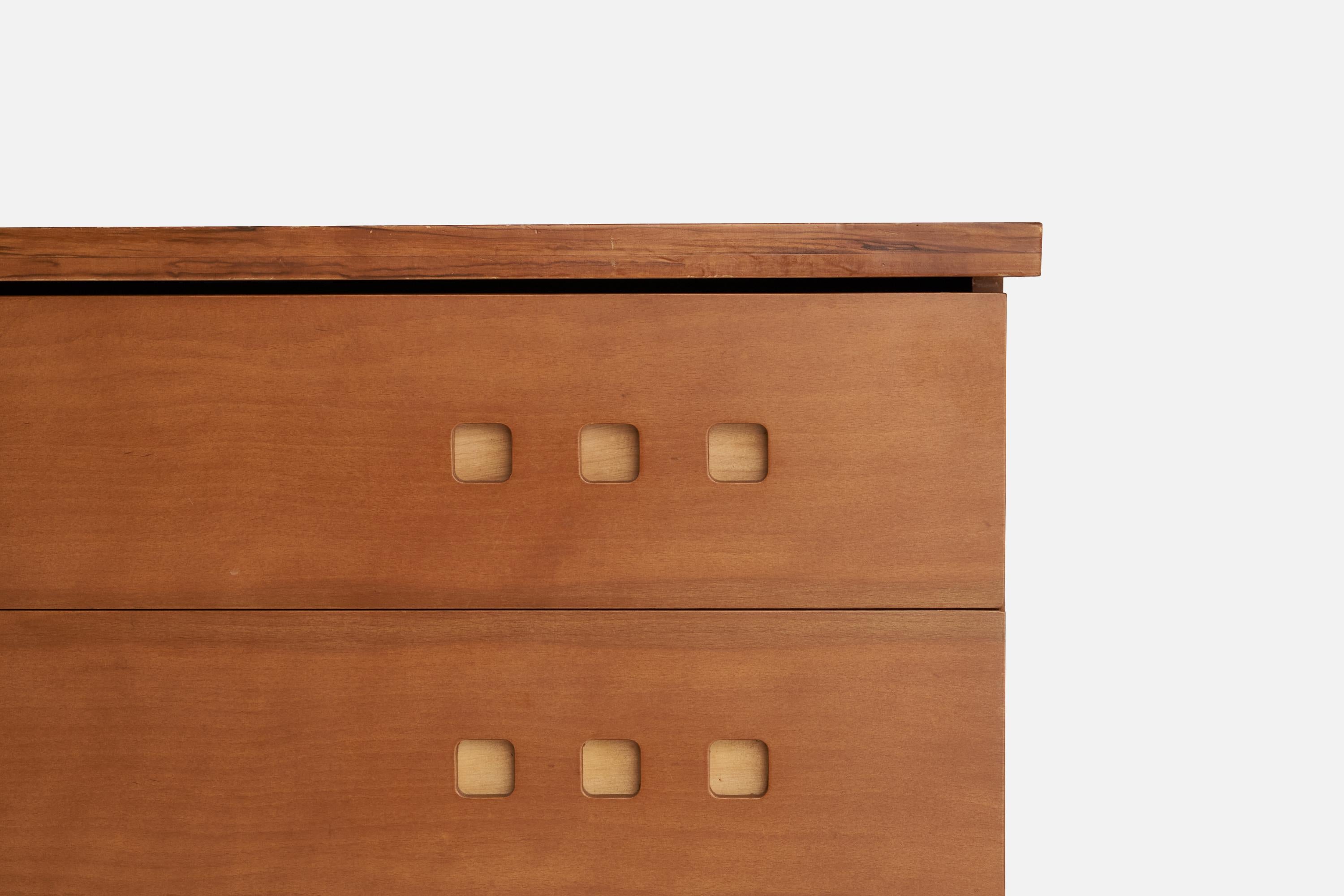 Mid-20th Century Italian Designer, Chest of Drawers, Wood, Italy, 1950s For Sale