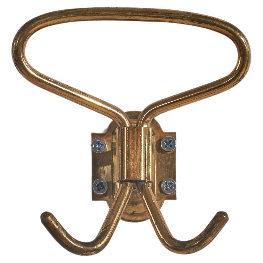 Italian Designer, Coat Hanger, Brass, Italy, 1940s For Sale