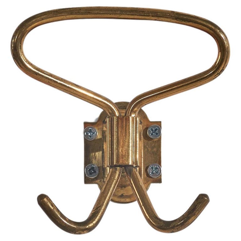 Italian Designer, Coat Hanger, Brass, Italy, 1940s For Sale at 1stDibs