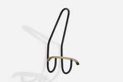 Italian Designer, Coat Hanger, Brass, Italy, 1950s