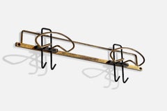 Italian Designer, Coat Hanger, Metal, Brass, Italy, 1950s
